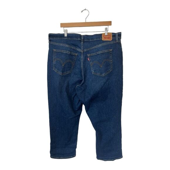 Levi’s | Women’s Plus Size Wedgie Straight High Rise Dark Wash Button Fly Jeans - Picture 3 of 9